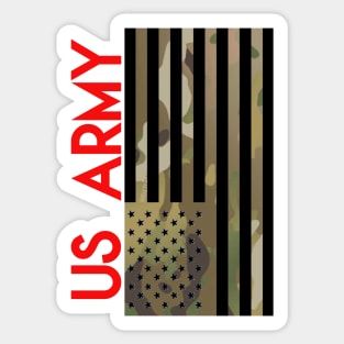 US ARMY CAMOUFLAGE FLAG Sticker